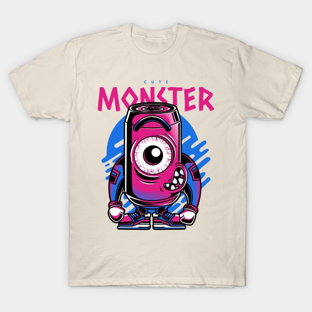 urban-styled-t-shirt-design-template-featuring-a-one-eyed-monster T-Shirt by Falameurei